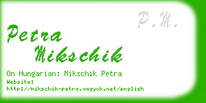 petra mikschik business card